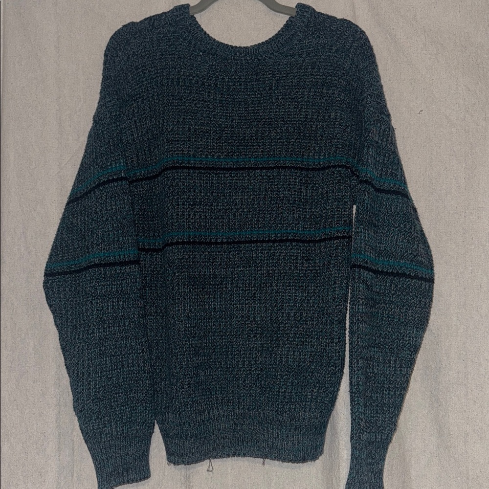 Vintage Cozy Blue Knit Sweater